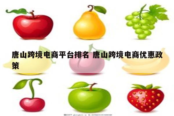 唐山跨境电商平台排名 唐山跨境电商优惠政策