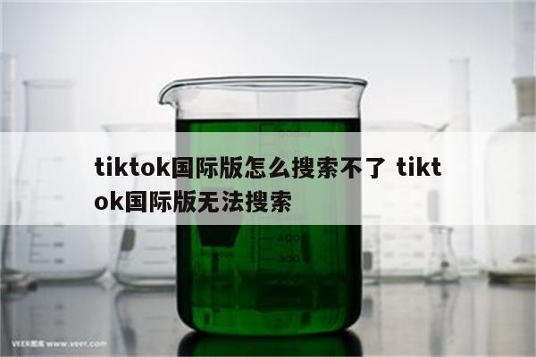 tiktok国际版怎么搜索不了 tiktok国际版无法搜索