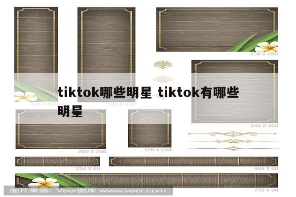 tiktok哪些明星 tiktok有哪些明星