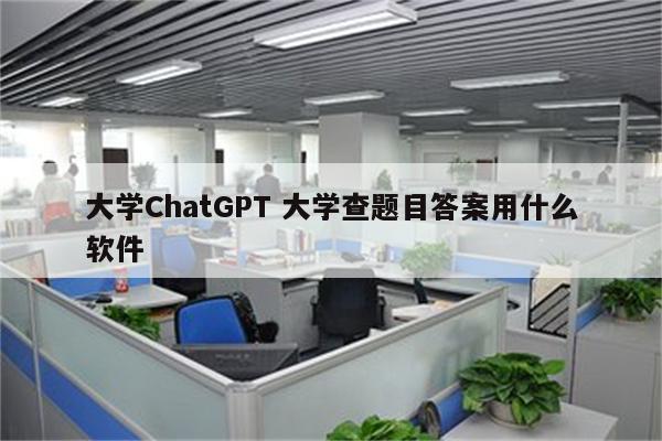 大学ChatGPT 大学查题目答案用什么软件