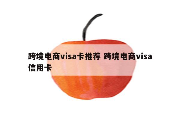 跨境电商visa卡推荐 跨境电商visa信用卡