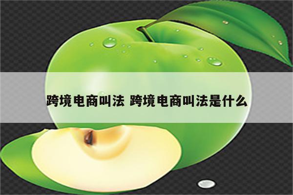 跨境电商叫法 跨境电商叫法是什么