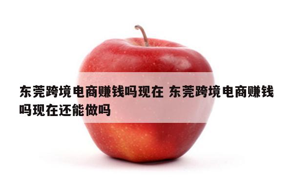 东莞跨境电商赚钱吗现在 东莞跨境电商赚钱吗现在还能做吗