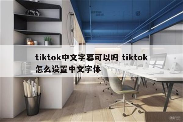 tiktok中文字幕可以吗 tiktok怎么设置中文字体