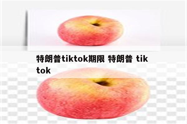 特朗普tiktok期限 特朗普 tik tok