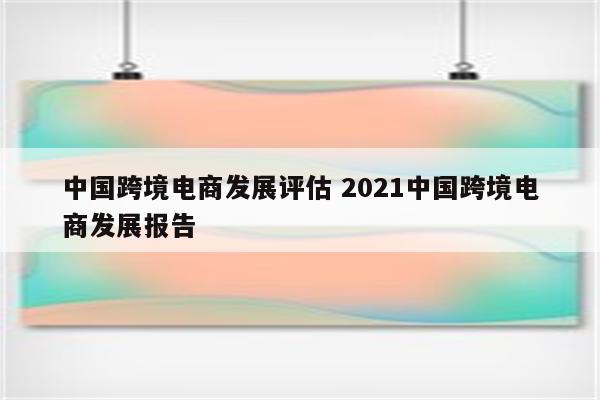 中国跨境电商发展评估 2021中国跨境电商发展报告