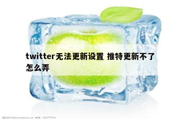 twitter无法更新设置 推特更新不了怎么弄
