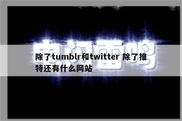 除了tumblr和twitter 除了推特还有什么网站