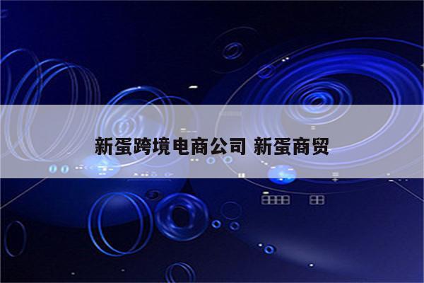 新蛋跨境电商公司 新蛋商贸
