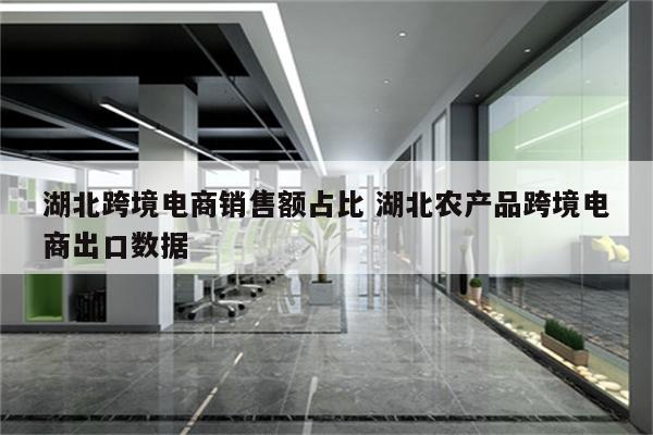 湖北跨境电商销售额占比 湖北农产品跨境电商出口数据
