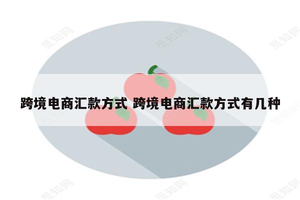 跨境电商汇款方式 跨境电商汇款方式有几种