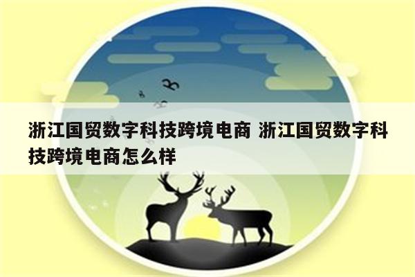 浙江国贸数字科技跨境电商 浙江国贸数字科技跨境电商怎么样