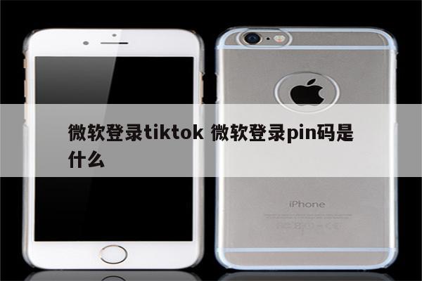 微软登录tiktok 微软登录pin码是什么