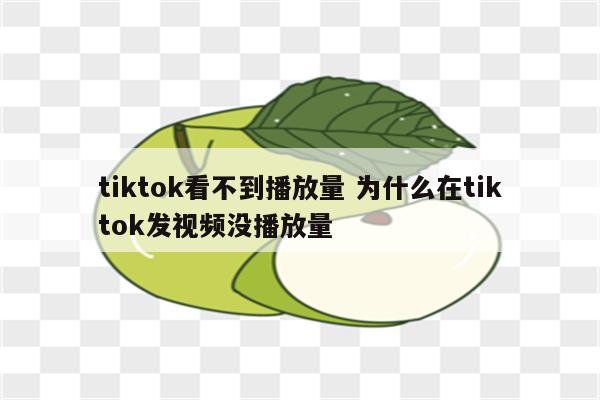 tiktok看不到播放量 为什么在tiktok发视频没播放量