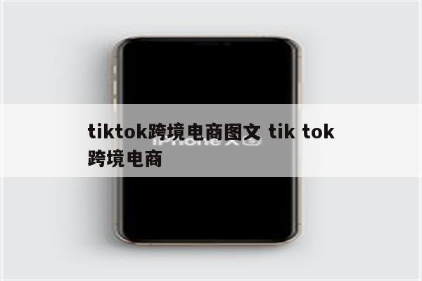 tiktok跨境电商图文 tik tok跨境电商