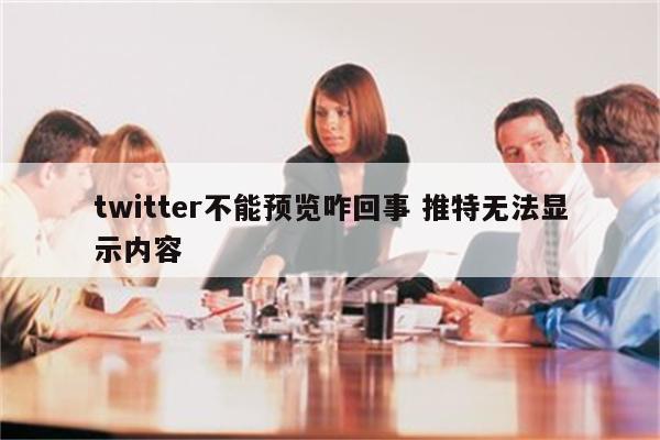 twitter不能预览咋回事 推特无法显示内容