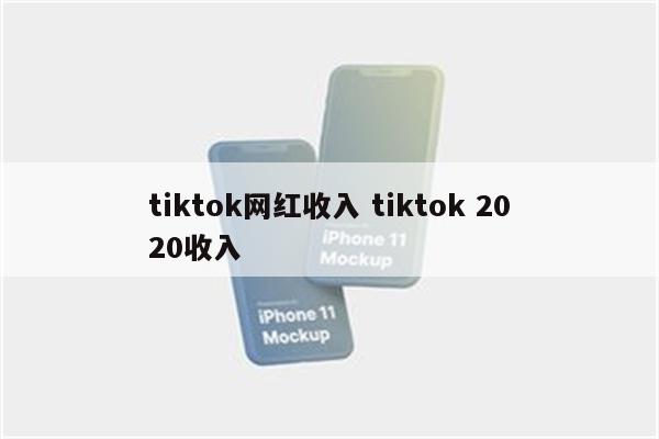 tiktok网红收入 tiktok 2020收入