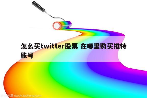 怎么买twitter股票 在哪里购买推特账号