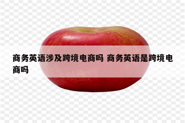 商务英语涉及跨境电商吗 商务英语是跨境电商吗