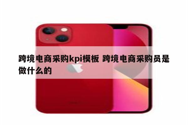 跨境电商采购kpi模板 跨境电商采购员是做什么的