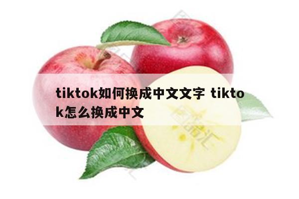 tiktok如何换成中文文字 tiktok怎么换成中文