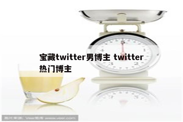 宝藏twitter男博主 twitter热门博主