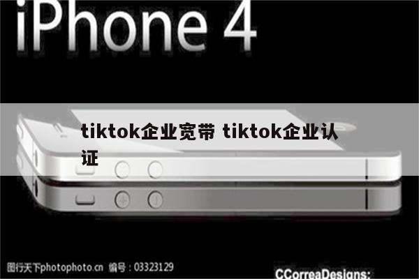 tiktok企业宽带 tiktok企业认证