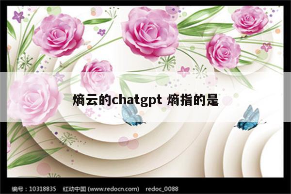 熵云的chatgpt 熵指的是