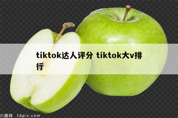 tiktok达人评分 tiktok大v排行
