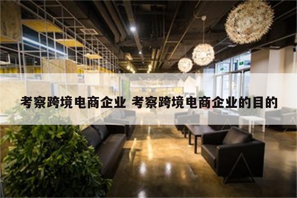 考察跨境电商企业 考察跨境电商企业的目的