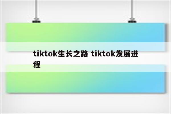 tiktok生长之路 tiktok发展进程