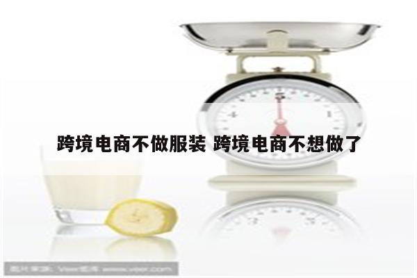 跨境电商不做服装 跨境电商不想做了