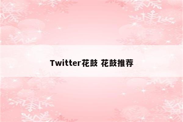 Twitter花鼓 花鼓推荐
