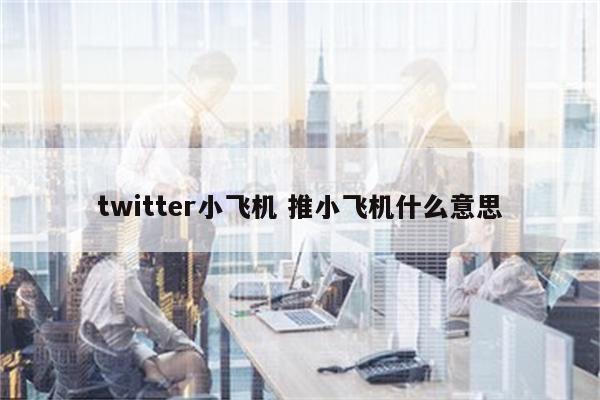 twitter小飞机 推小飞机什么意思