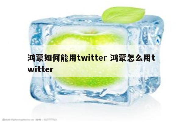 鸿蒙如何能用twitter 鸿蒙怎么用twitter