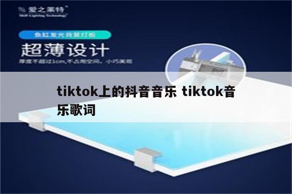 tiktok上的抖音音乐 tiktok音乐歌词