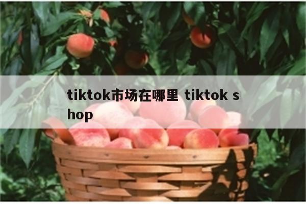 tiktok市场在哪里 tiktok shop