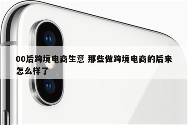 00后跨境电商生意 那些做跨境电商的后来怎么样了