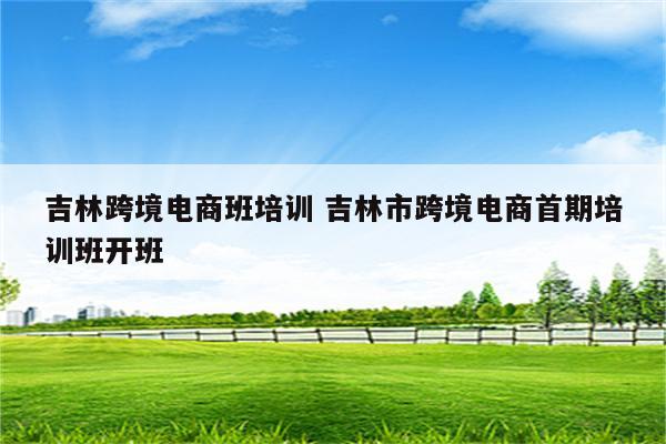 吉林跨境电商班培训 吉林市跨境电商首期培训班开班