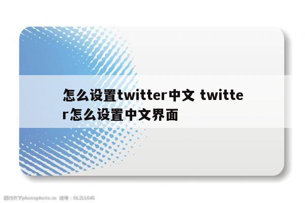 怎么设置twitter中文 twitter怎么设置中文界面