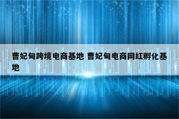 曹妃甸跨境电商基地 曹妃甸电商网红孵化基地