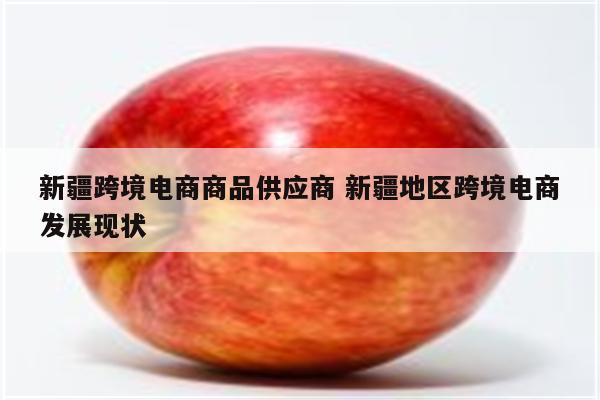 新疆跨境电商商品供应商 新疆地区跨境电商发展现状