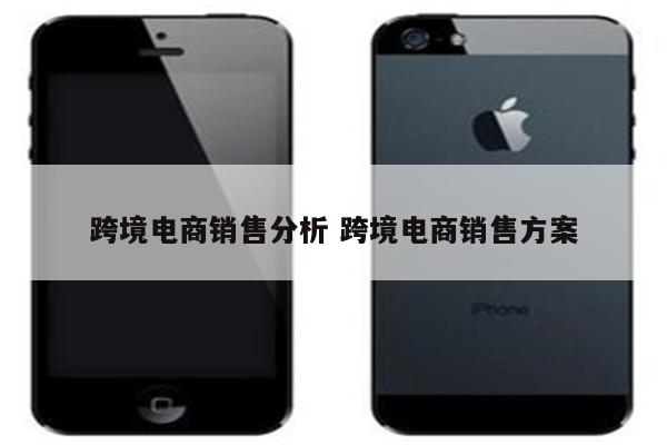 跨境电商销售分析 跨境电商销售方案