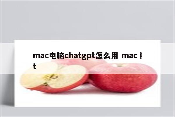 mac电脑chatgpt怎么用 mac t