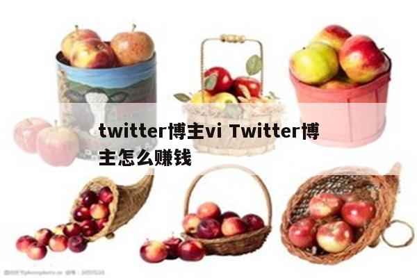 twitter博主vi Twitter博主怎么赚钱