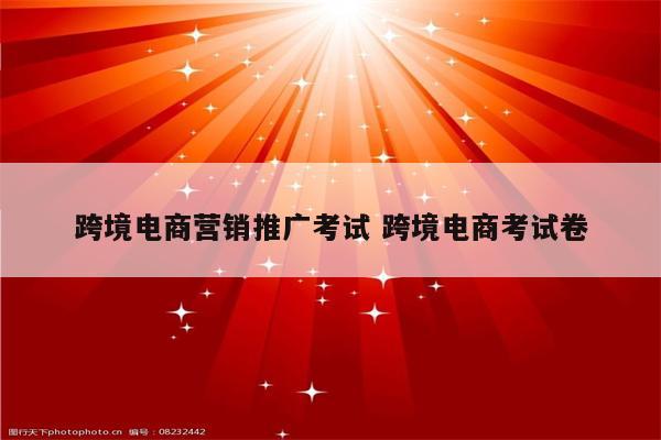 跨境电商营销推广考试 跨境电商考试卷