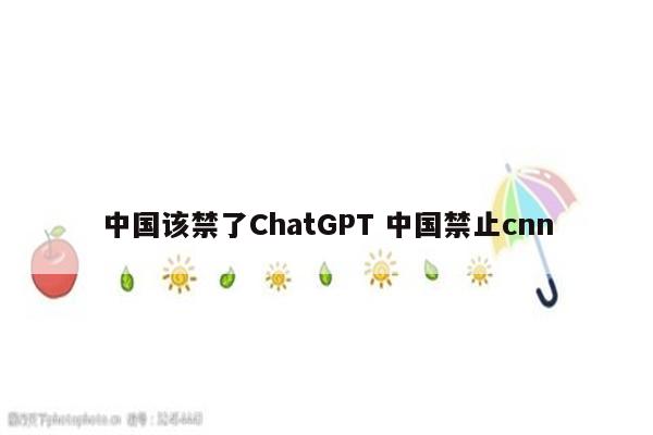 中国该禁了ChatGPT 中国禁止cnn