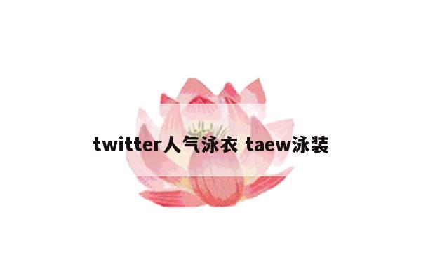 twitter人气泳衣 taew泳装