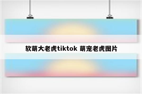 软萌大老虎tiktok 萌宠老虎图片