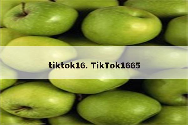 tiktok16. TikTok1665
